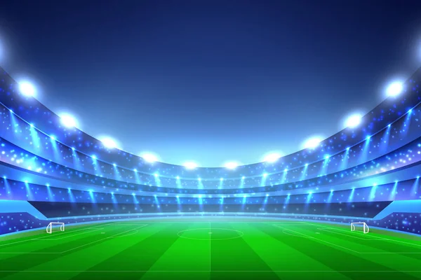 Fondo del estadio de fútbol — Vector de stock