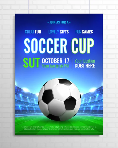 Плакат Кубок футбол — стоковий вектор