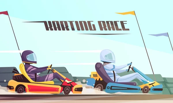 Kart Racing illustratie — Stockvector