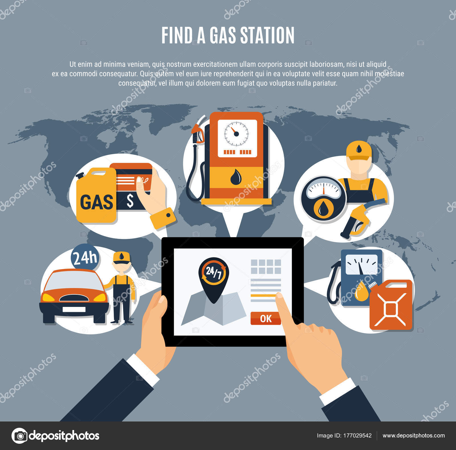 Fuel Pump Poster Stock Vector by ©macrovector 177029542