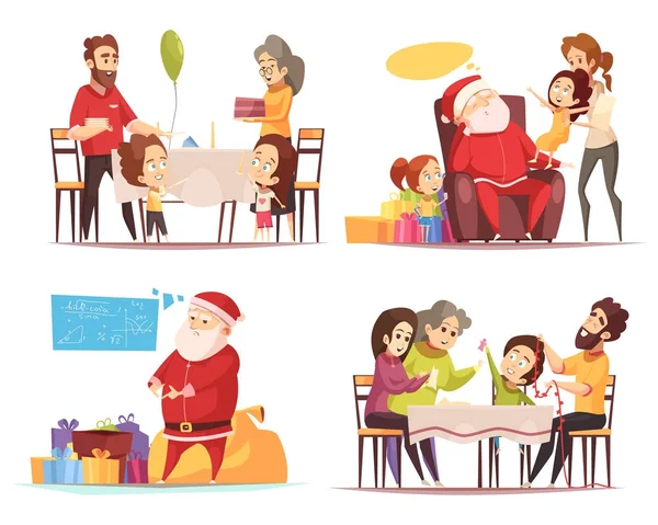 圣诞节2x2 设计概念 — 图库矢量图片