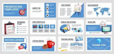 İş tanıtımı Mini afiş kümesi 