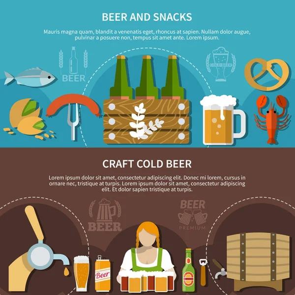 Bier banner set — Stockvector