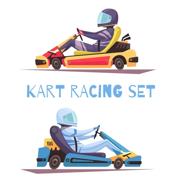 Conceito de Design de Karting — Vetor de Stock