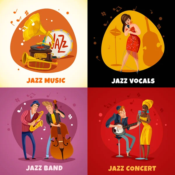 Jazzmuziek ontwerpconcept — Stockvector