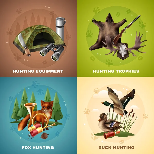 Concept de conception de chasse — Image vectorielle