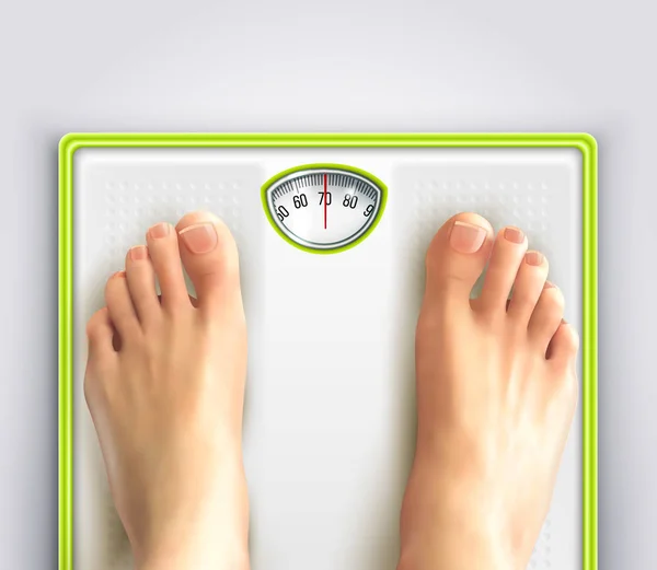 Frau Gewichtsverlust Illustration — Stockvektor
