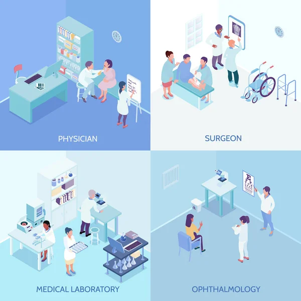 Κέντρο υγείας: 2 x 2 σχεδιαστική φιλοσοφία — Διανυσματικό Αρχείο