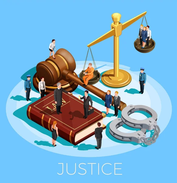 Sistema de Conceito de Justiça —  Vetores de Stock