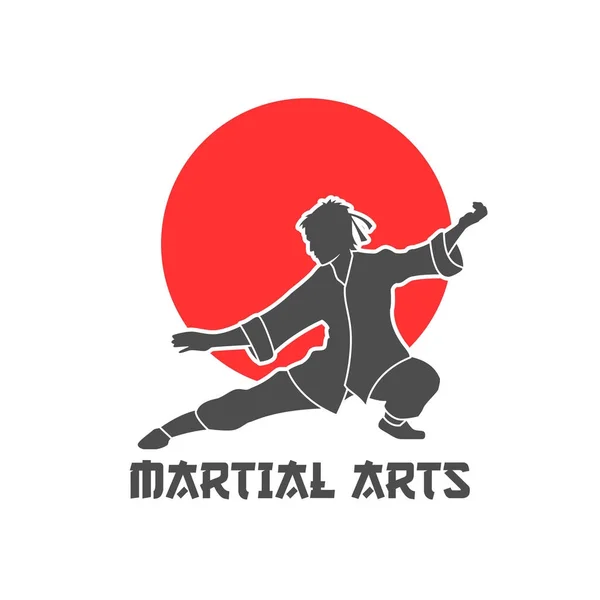 Ilustración del logotipo de artes marciales — Vector de stock