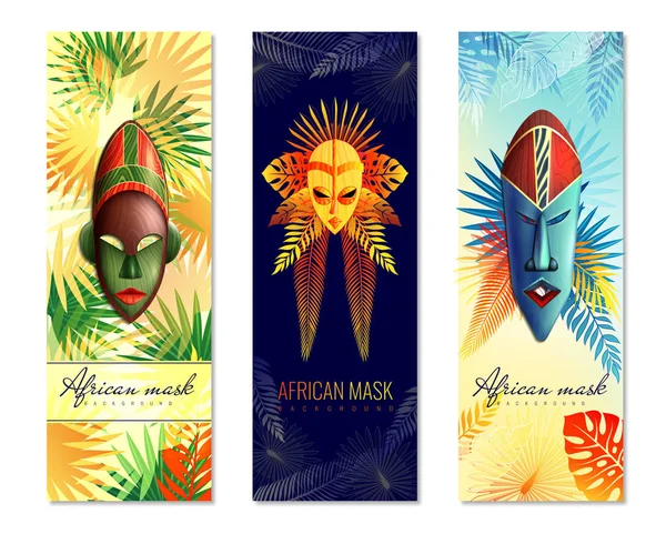 Banners verticales festivos africanos — Archivo Imágenes Vectoriales