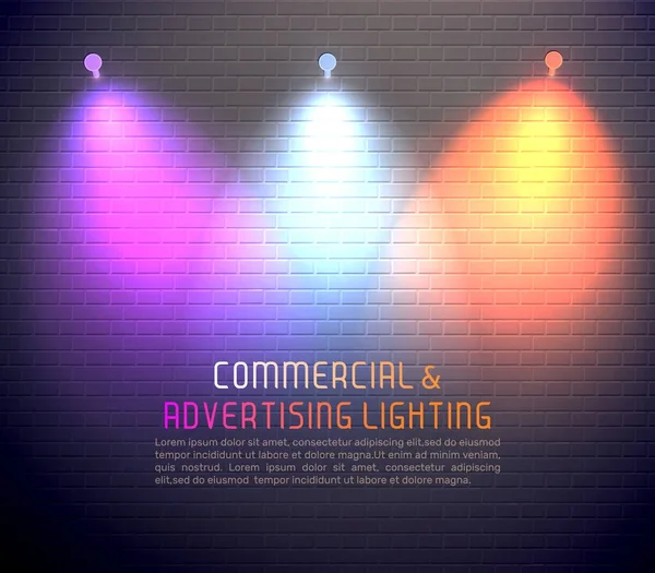 Renkli ışık efektleri Poster — Stok Vektör