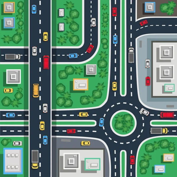 Traffic City Top Affiche plate — Image vectorielle