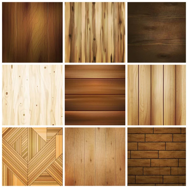 Houten vloer Tile Set — Stockvector