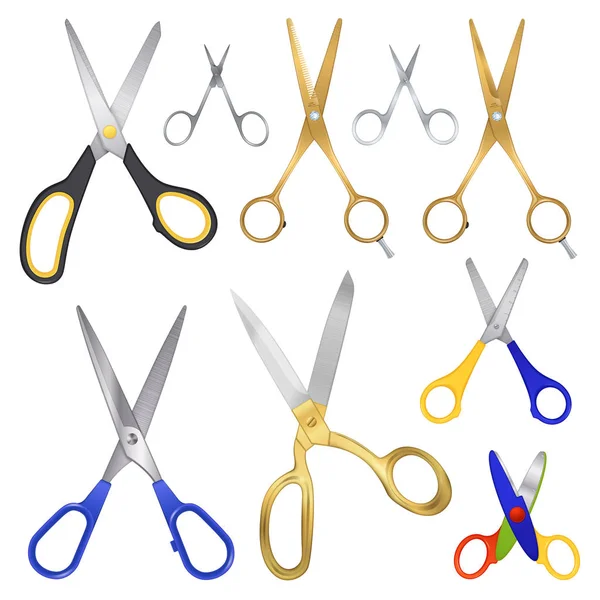 Realistische Scissor familie collectie — Stockvector