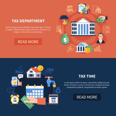 Tax Department Horizontal Banners clipart