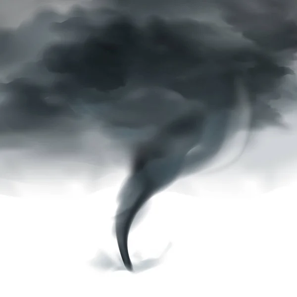 Tornado Sky Réaliste Noir Blanc — Image vectorielle