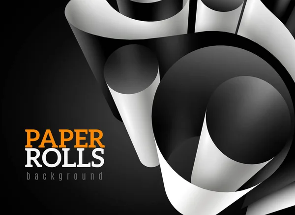 3d rouleau de papier fond — Image vectorielle