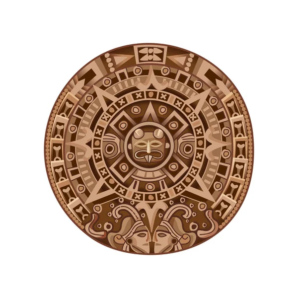 Карикатурный календарь майя — стоковый вектор