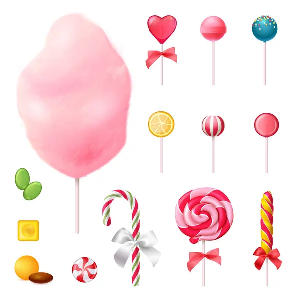 Sweets Realistic Icons Set — Stock Vector