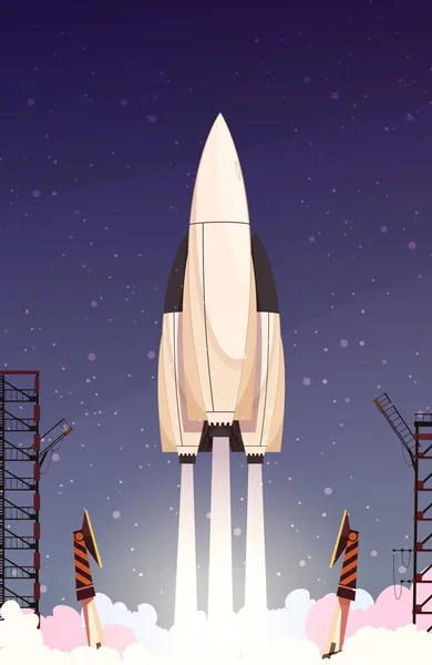 Raket Missile opstijgen samenstelling — Stockvector
