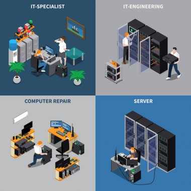 2 x 2 Icons Set mühendisler