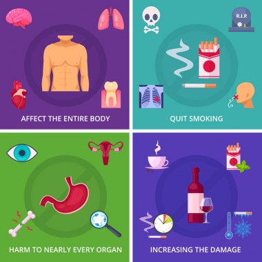 Sigara tehlike 2 x 2 tasarım konsepti