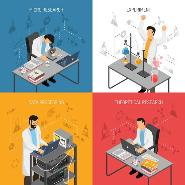 Conceito de Design de Laboratório de Ciência —  Vetores de Stock