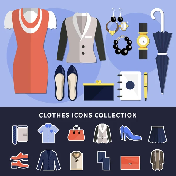 Clothes Icon Collection — Stock Vector