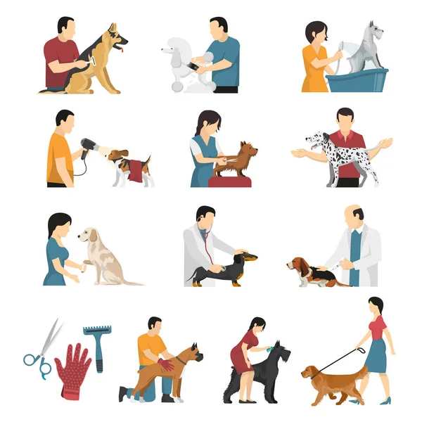 Vet Dogs Service Set — Stock Vector