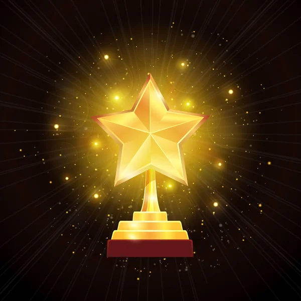 Auszeichnung Goldstern Hintergrund Illustration — Stockvektor