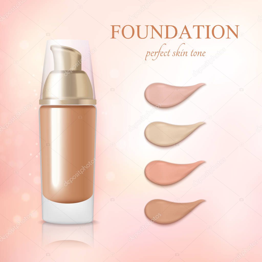 Cosmetic Foundation Concealer Cream Realistic 
