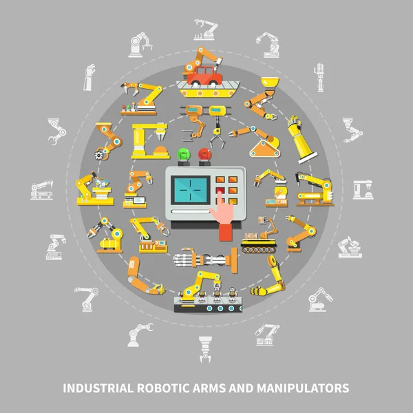 ロボット アーム産業構成 — ストックベクタ