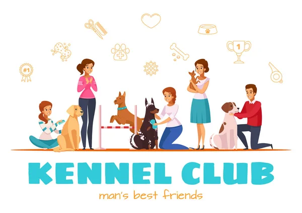 Kennel Club vectorillustratie — Stockvector