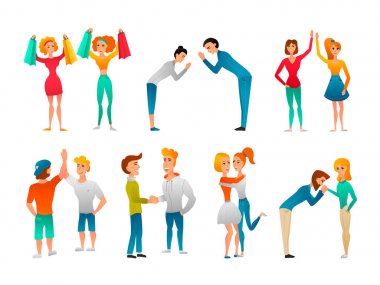 Tebrik jestleri düz karakter kümesi