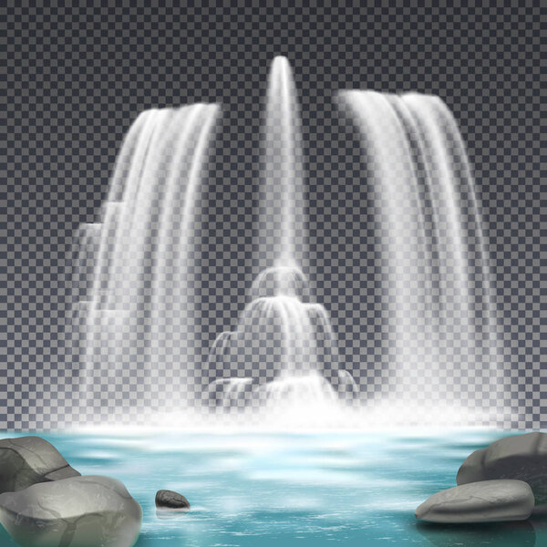 Fountain Waterworks Realistic Transparent Background 