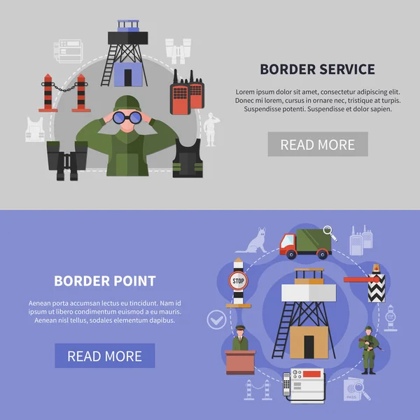 Border Guard bannerek — Stock Vector