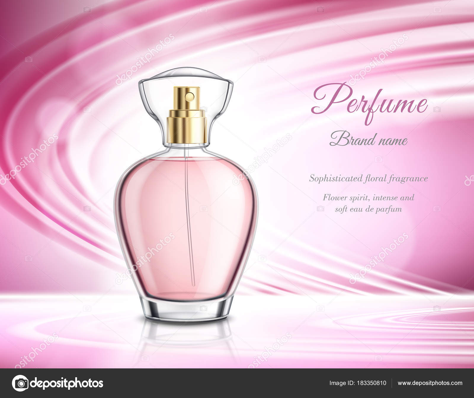 Perfume Produto Realista Anûncio Cartaz imagem vetorial de