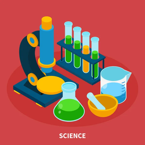 Wissenschaft Isometrische Zusammensetzung — Stockvektor