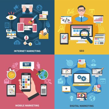 Internet pazarlama tasarım konsepti 