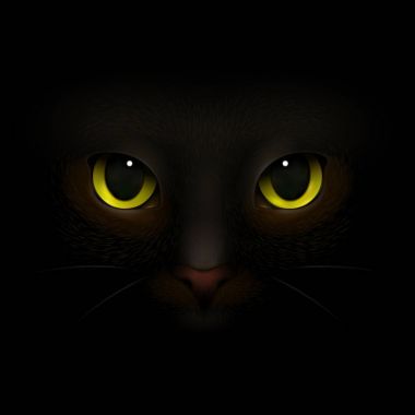 Kedi canavar gerçekçi kompozisyon