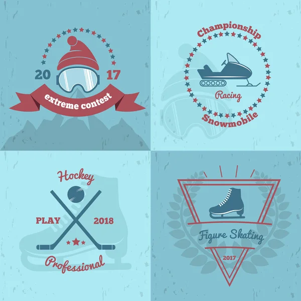 Winter Sports Emblems 2x2