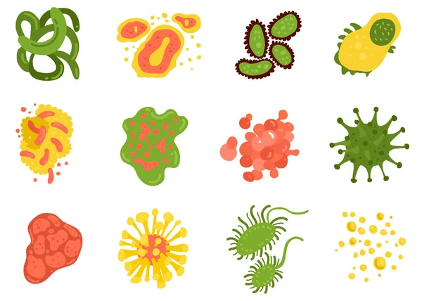 Viruses And Bacteria Set — Stock Vector