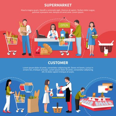 Süpermarket yatay Banner