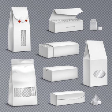 Gerçekçi ambalaj poşet çay şeffaf 