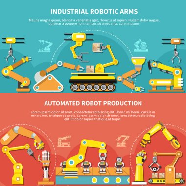 Robotik Kol düz kompozisyon 