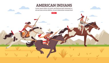  American Indians Cartoon Background clipart