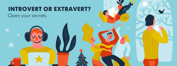 Introvert Or Extravert Header Illustration