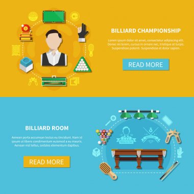 Bilardo Şampiyonası yatay Banner