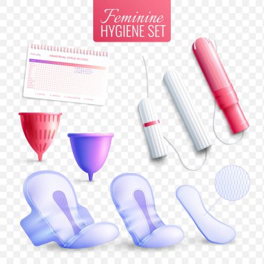 Feminine Hygiene  Transparent Set clipart